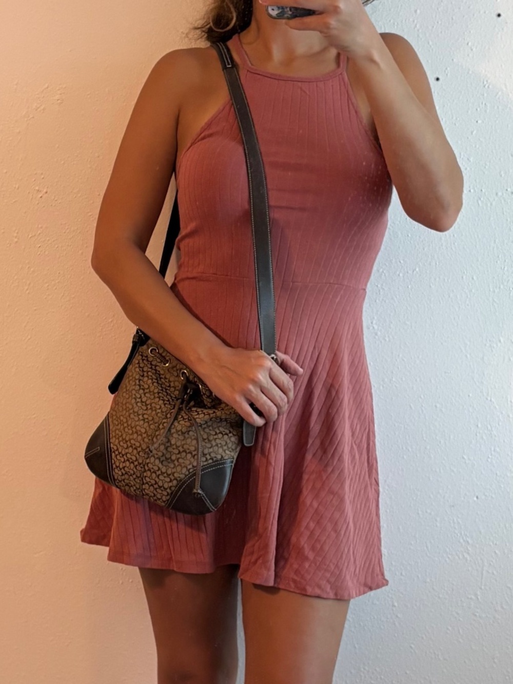 A line dusty pink Dress